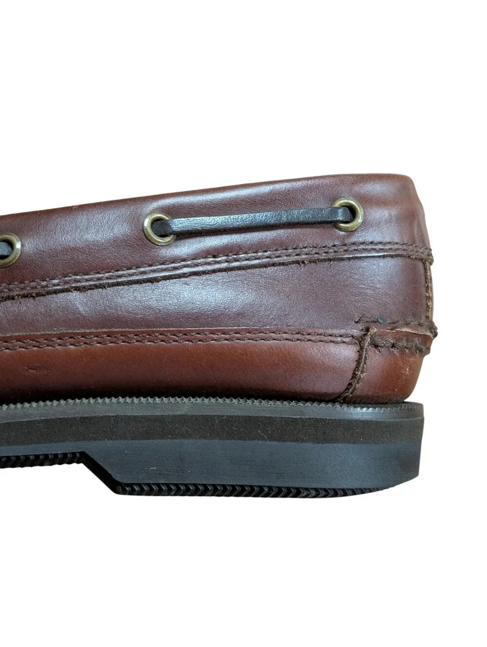 Bass Harry Leather Moccasin Boat Shoe Brown Size 10 M